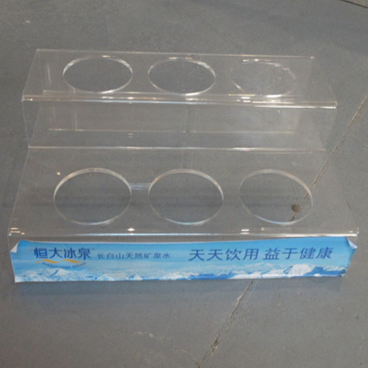 東莞亞克力廠家 亞克力展示架 梯形礦泉水展示架 有機玻璃展示架