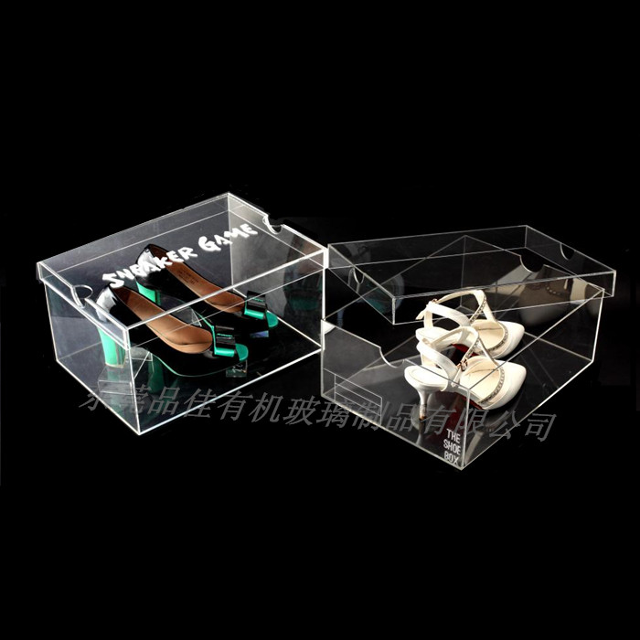 東莞有機玻璃盒子 透明亞克力鞋盒